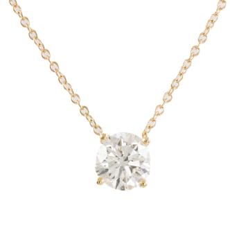 0.90ct Diamond Solitaire Pendant GIA G VVS1