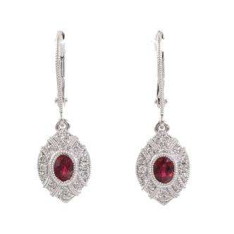 0.51ct Ruby and Diamond Earrings