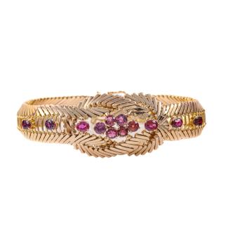 Ruby and Pink Sapphire Bangle 18ct 30.4g