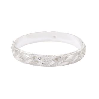 18k White Gold Hollow Bangle 21.6g