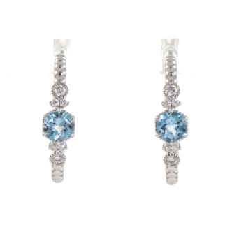 0.66ct Topaz and Diamond Earrings