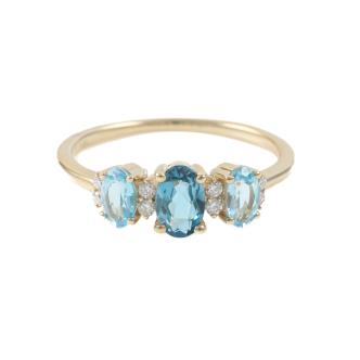 0.99ct Topaz and Diamond Ring