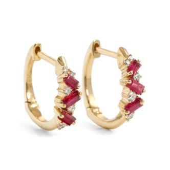 0.41ct Ruby and Diamond Earrings