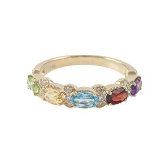 1.17ct Colour Gemstones and Diamond Ring