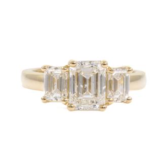 2.51ct Diamond Trilogy Ring GIA G