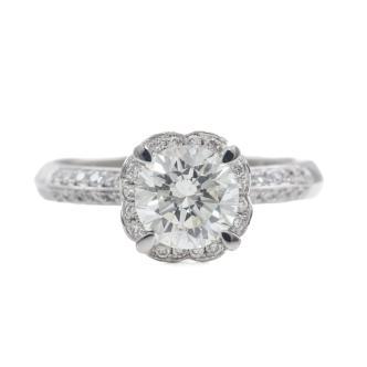 1.01ct Centre Diamond Halo Ring