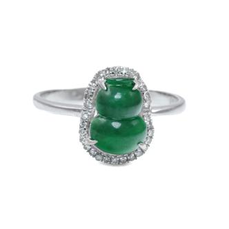 1.35ct Jade and Diamond Ring