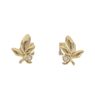 Tiffany & Co Olive Leaf Diamond Earrings