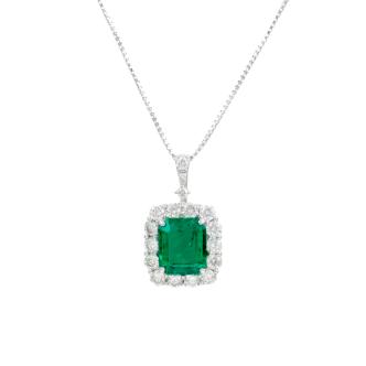 2.36ct Emerald & Diamond Pendant