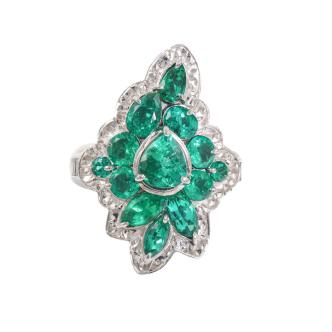 3.01ct Emerald & Diamond Ring