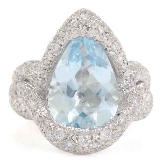 4.61ct Aquamarine & Diamond Ring