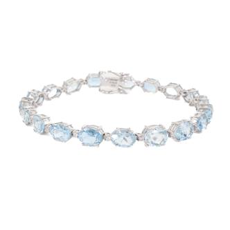 16.41ct Aquamarine and Diamond Bracelet