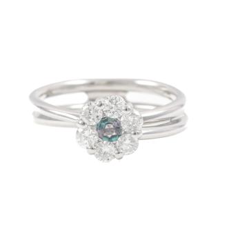 0.25ct Alexandrite and Diamond Ring