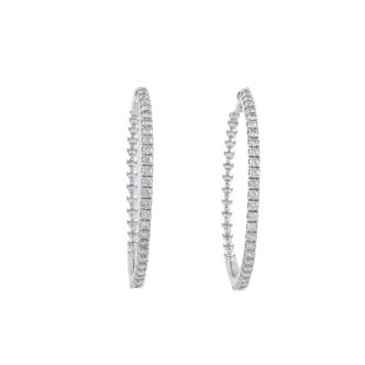 0.56ct Diamond Hoop Earrings