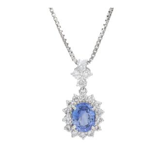 2.09ct Sapphire and Diamond Necklace