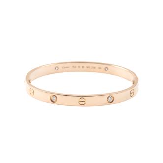 Cartier Diamond Love Bracelet 4 Diamonds