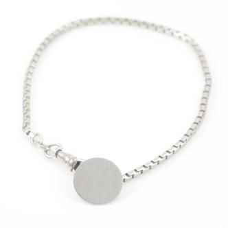 Gold Chain Bracelet with Disc Charm 12.1g