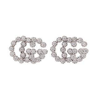 Gucci GG Running Stud Diamond Earrings
