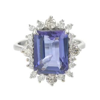 5.00ct Tanzanite and Diamond Ring