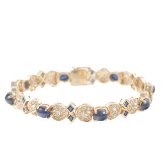 10.90ct Sapphire and Diamond Bracelet