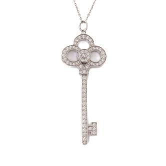 Tiffany & Co. Crown Key Diamond Pendant