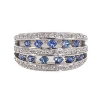 0.85ct Sapphire and Diamond Ring