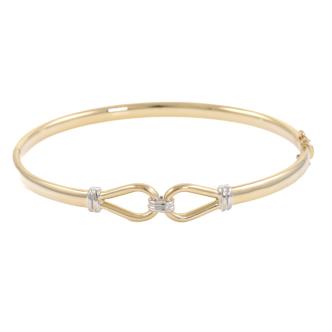 Two-tone Gold Bangle 10.2g