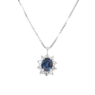 0.66ct Sapphire and Diamond Pendant