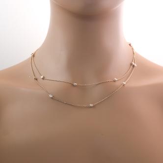 1.05ct Diamond Double Layer Necklace