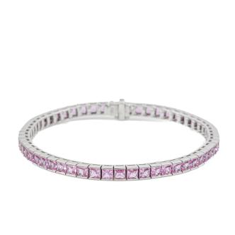 8.00ct Pink Sapphire Bracelet