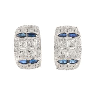 1.19ct Sapphire and Diamond Earrings