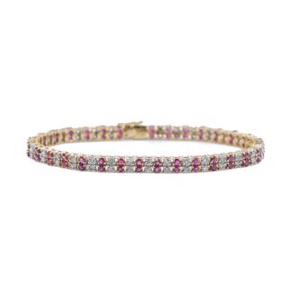 4.50ct Ruby & 2.50ct Diamond Bracelet