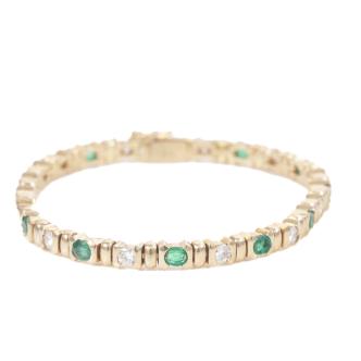 2.13ct Emerald & Diamond Bracelet