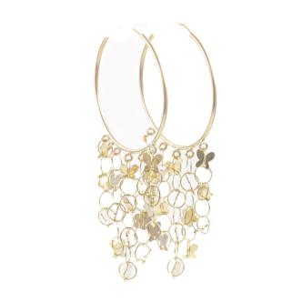 Chandelier Hoop Gold Earrings 6.8g
