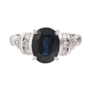 3.73ct Sapphire & Diamond Ring