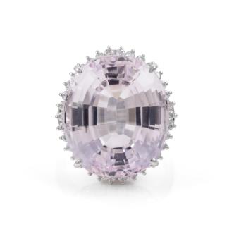 24.19ct Kunzite & Diamond Ring