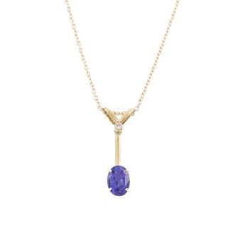 2.07ct Tanzanite and Diamond Pendant