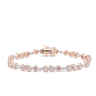 3.17ct Pink & White Diamond Bracelet
