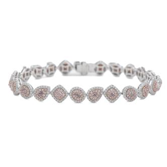 4.87ct Pink & Whtie Diamond Bracelet