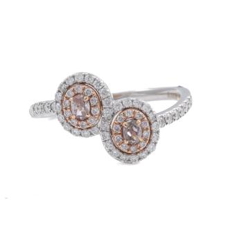 Pink and White Diamond Ring