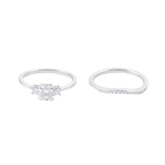 0.81ct Diamond Trilogy & Diamond Etenity Ring