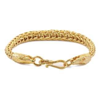 22ct Gold Crocodile Head Bracelet 63.7g