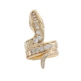 0.90ct Snake Design Diamond Ring
