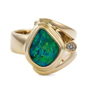 Opal and Diamond ring