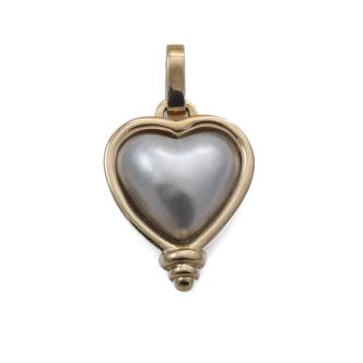Heart Shape Mabe Pearl Gold Pendant
