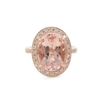 5.50ct Morganite & Diamond Ring
