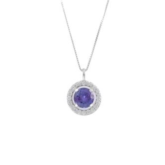 1.16ct Tanzanite and Diamond Pendant