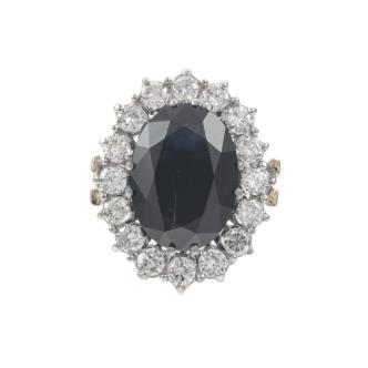 7.20ct Sapphire & Diamond ring
