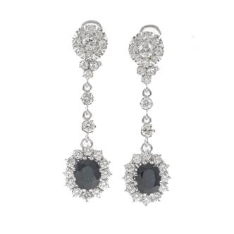 6.00ct Sapphire & Diamond earrings