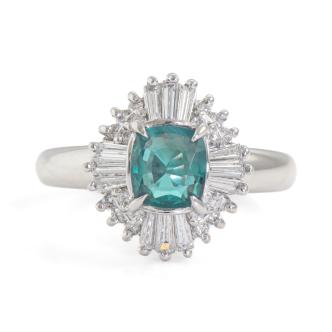 1.04ct Indian Alexandrite & Diamond Ring GIA